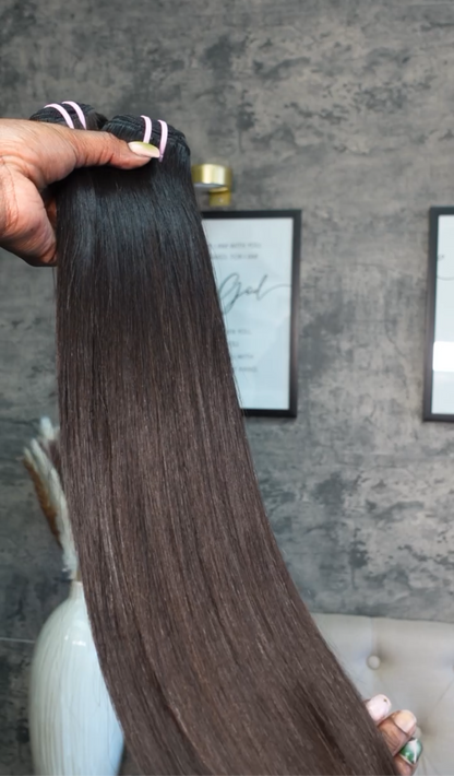 RAW Straight Wefted Hair Extensions (Bundles)