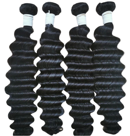 Deep Wave Wefted Hair Extensions (Bundles)