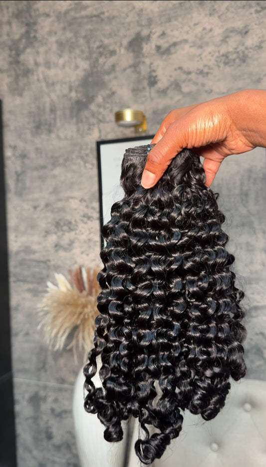Burmese Curly Wefted Hair Extensions (Bundles)